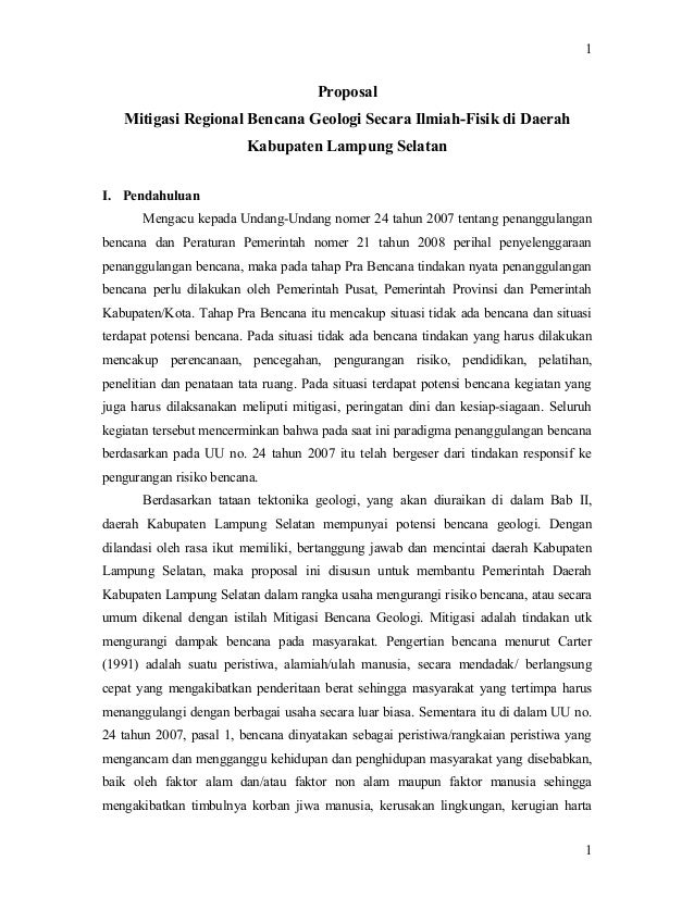 Contoh Proposal Penelitian Geografi Tentang Gempa Bumi Berbagi Contoh Proposal