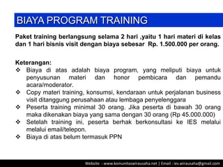 Proposal Pembicara Seminar Inhouse Training Pensiun Slide 7