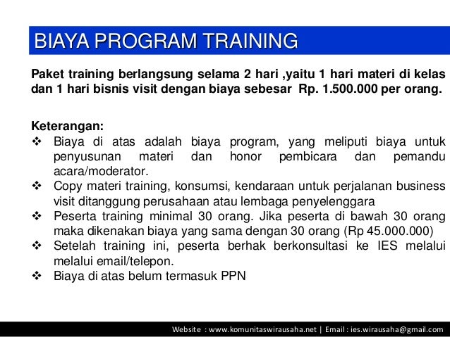 Proposal Pembicara Seminar Inhouse Training Pensiun