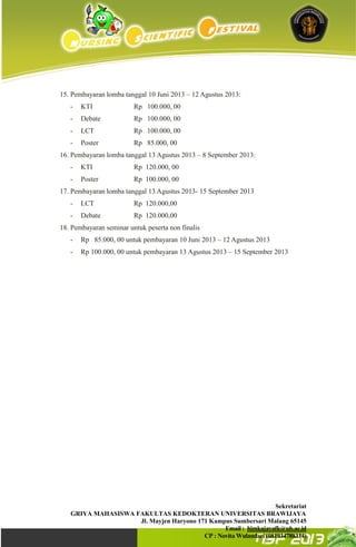 Proposal institusi nsf 2013 universitas brawijaya | PDF