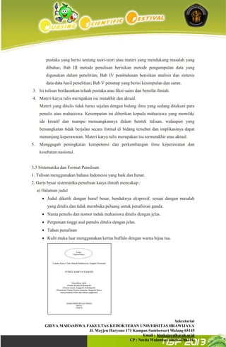 Proposal institusi nsf 2013 universitas brawijaya | PDF