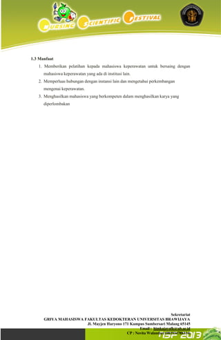 Proposal institusi nsf 2013 universitas brawijaya | PDF