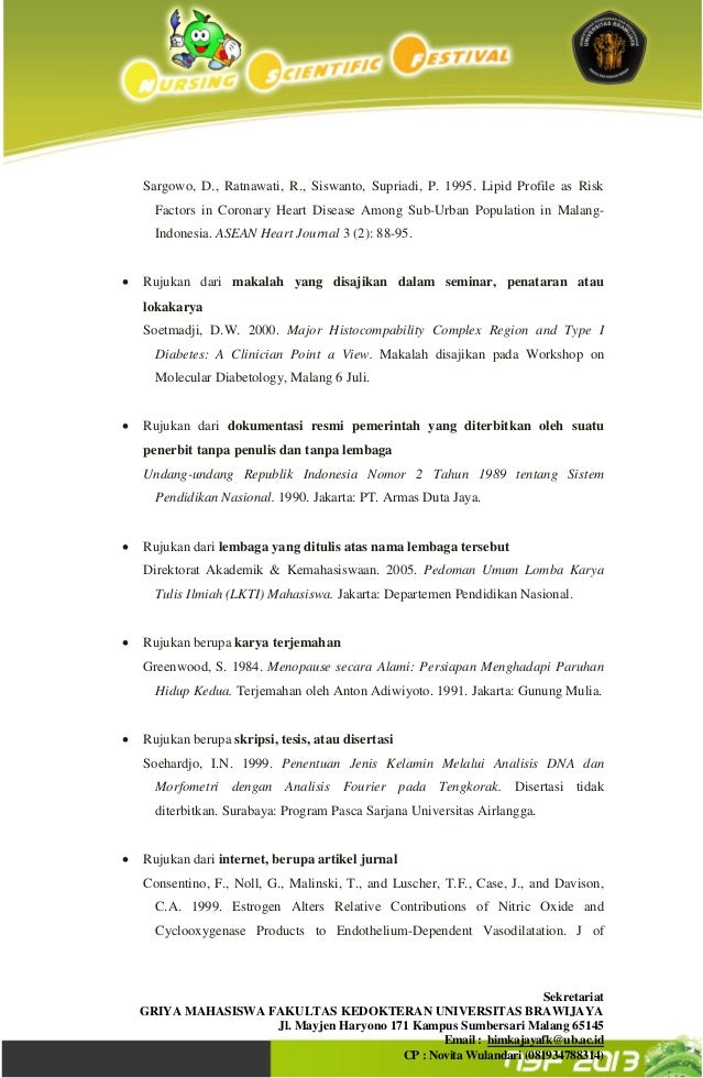 Proposal institusi nsf 2013 universitas brawijaya