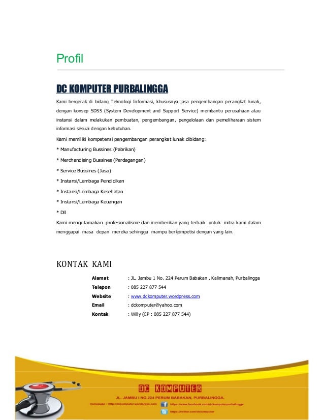 Contoh Proposal Usaha Jasa Service Komputer Lengkap 