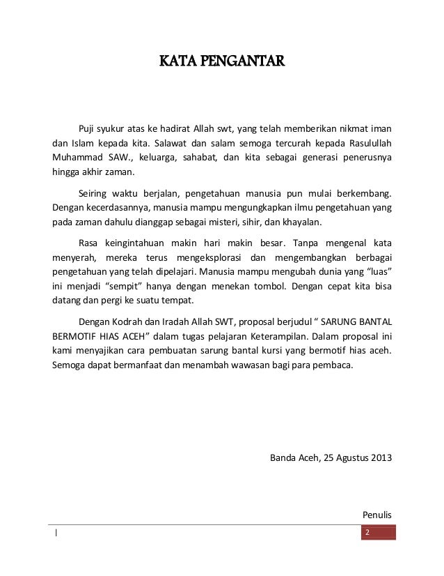 Contoh Kata Pengantar Proposal Ptk – Dikdasmen