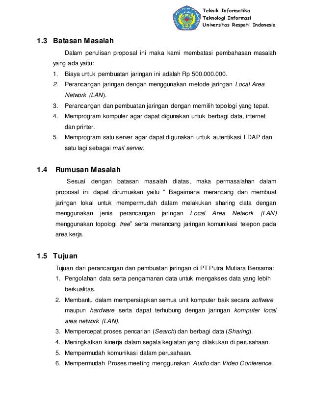 Proposal Jaringan Komputer