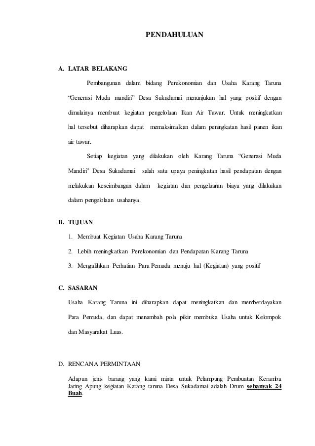 Proposal Karang Taruna