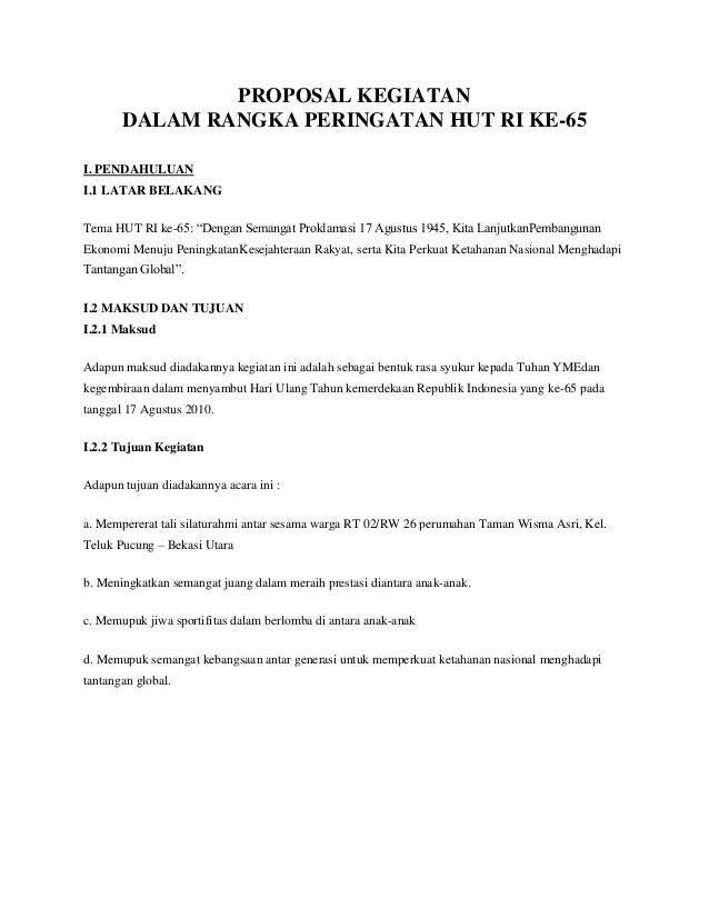 Proposal kegiatan 1