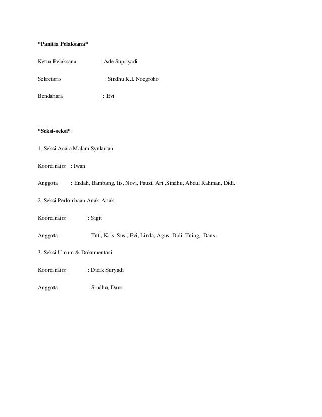 Proposal kegiatan 1