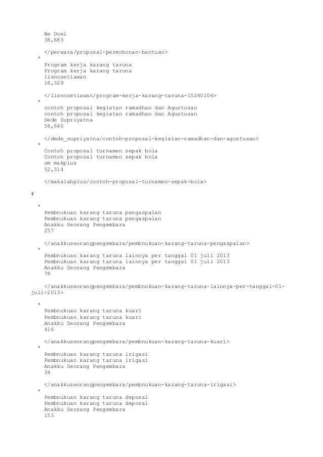 agustusan proposal contoh 2013 Proposal agustusan kegiatan