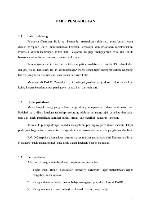 Proposal Kegiatan dan Ringkasan Kegiatan
