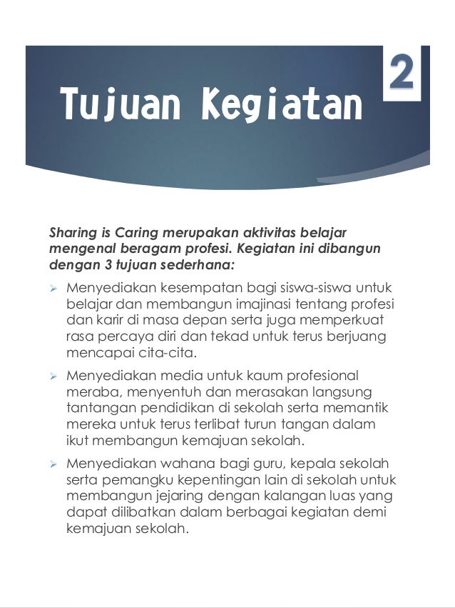 Proposal Kegiatan Sharing Is Caring Mamuju Mengajar