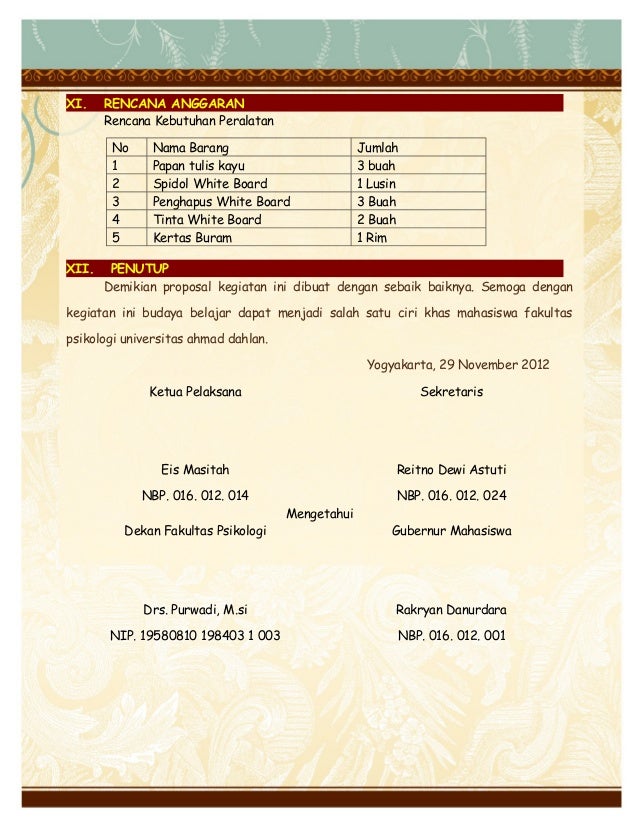Proposal Kegiatan Tutorial Psikologi