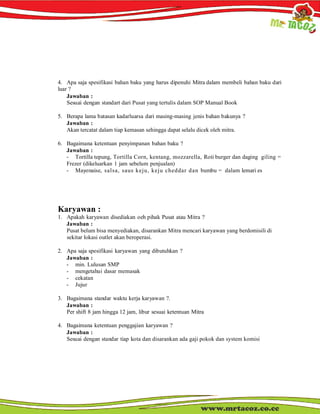 Proposal kemitraan mr.tacoz terbaru | PDF
