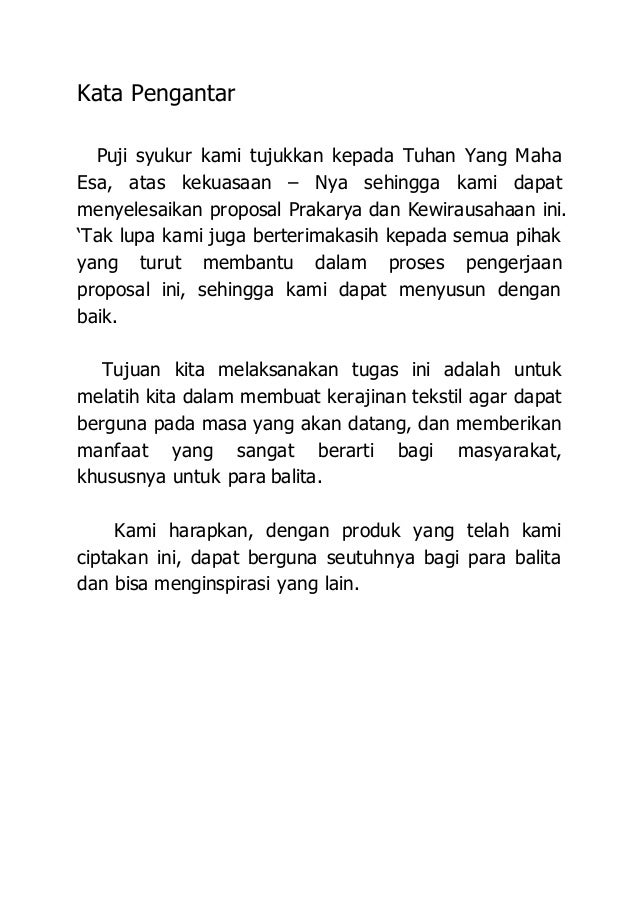 PROPOSAL KERAJINAN TEKSTIL