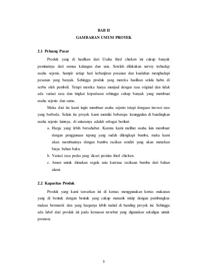 Format Proposal Kewirausahaan
