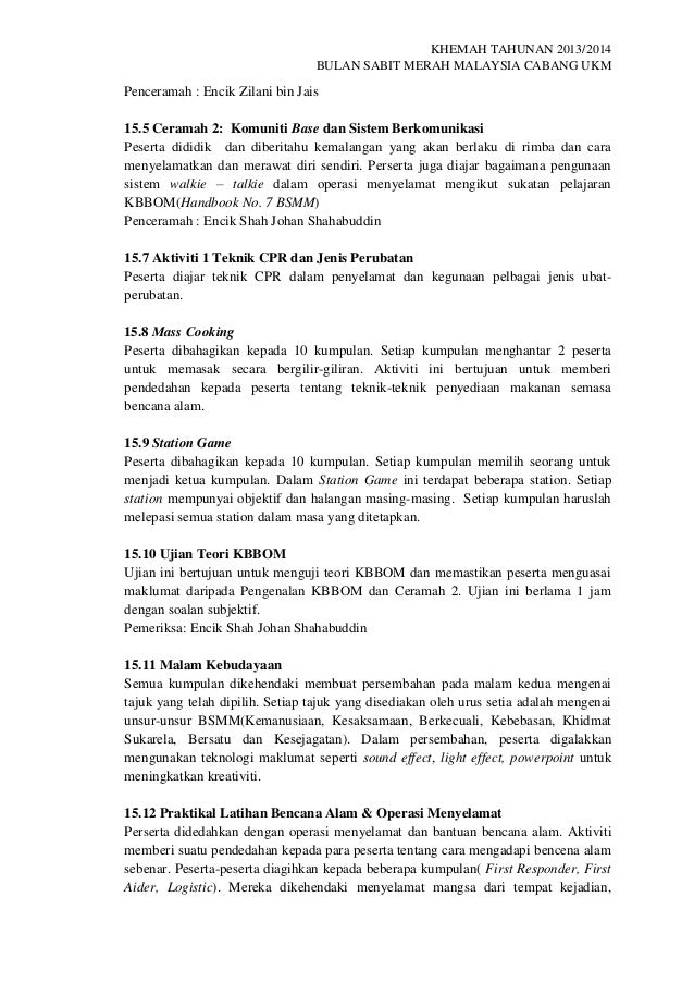 Proposal khemah tahunan 2013 2014