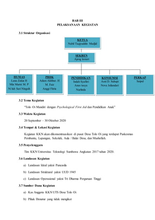 Contoh Format Proposal KKN Mandiri | DOC