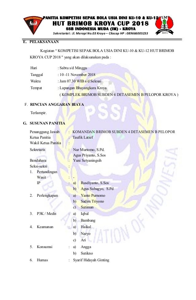 Proposal Sepak Bola Ku 10 Ku 12 2018 Proposal Sepak Bola Ku 10 Ku 12 2018