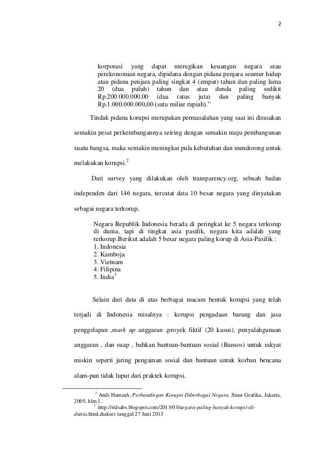 Proposal Skripsi Penegakan Hukum Tp Korupsi Dana Bansos