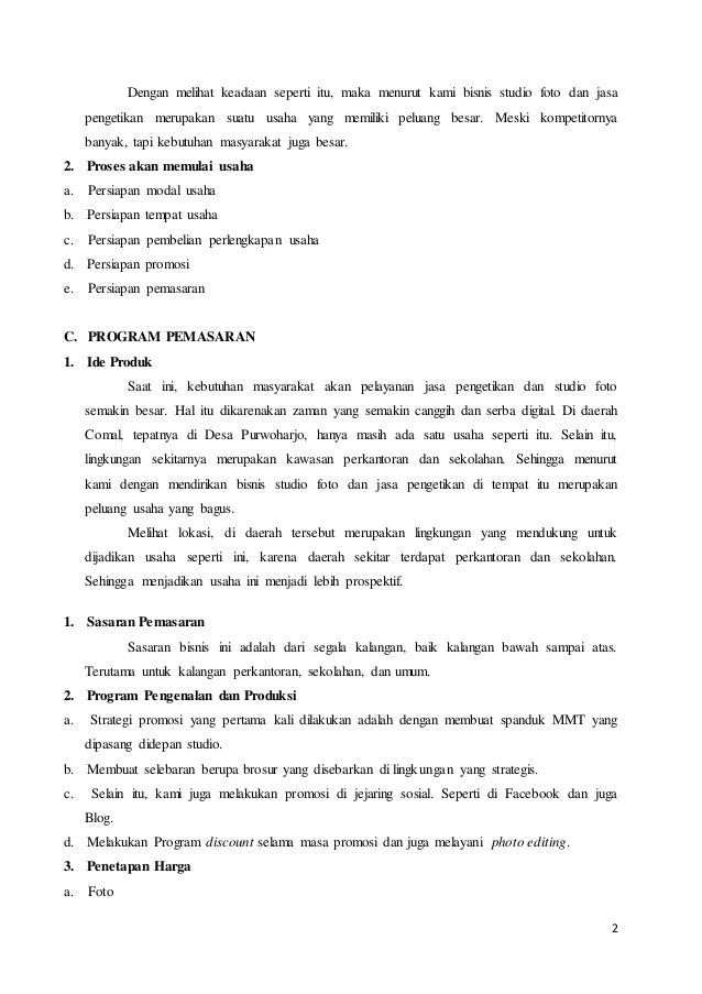 Proposal Kwirausahaan