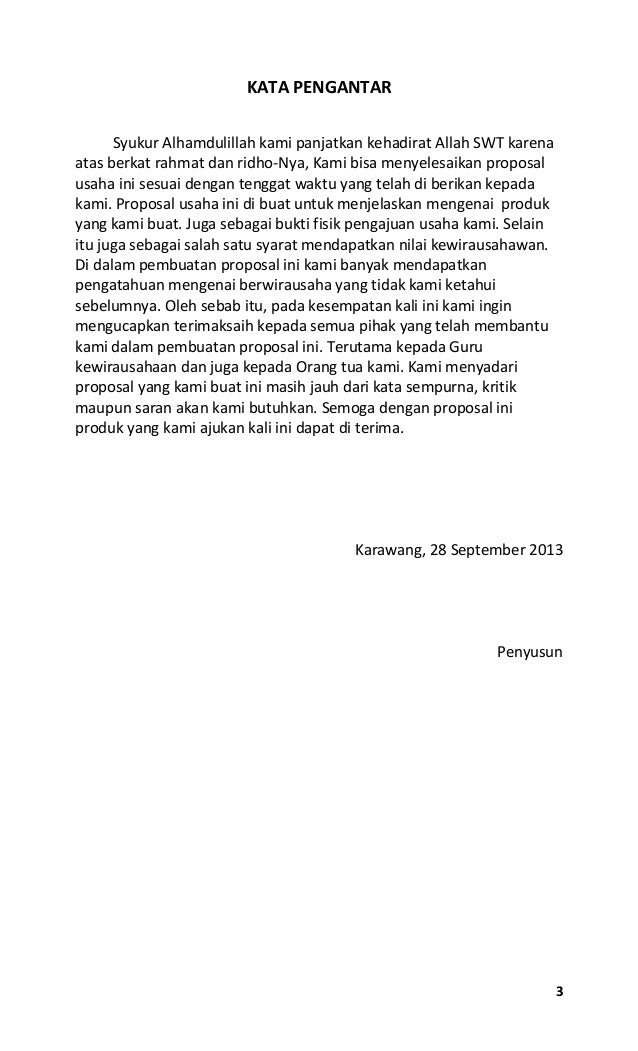 Proposal kewirausahaan