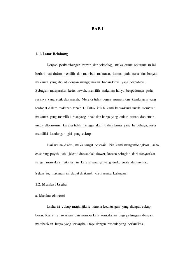 Contoh Laporan Usaha Makanan Pdf Nusagates