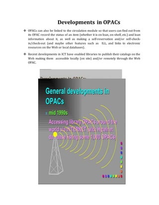Opac Library Devices Module Library Automation | DOCX | Databases | Computer Software and Applications