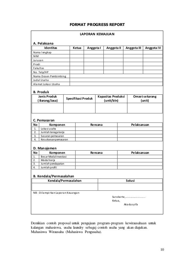 Proposal program mahasiswa pengusaha