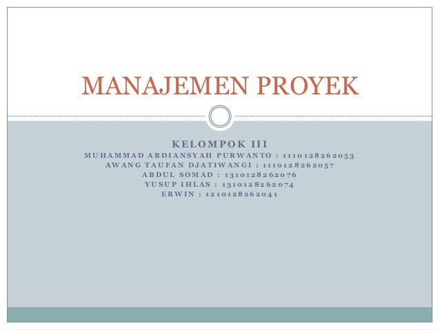 Proposal Manajemen Proyek Proposal Manajemen Proyek