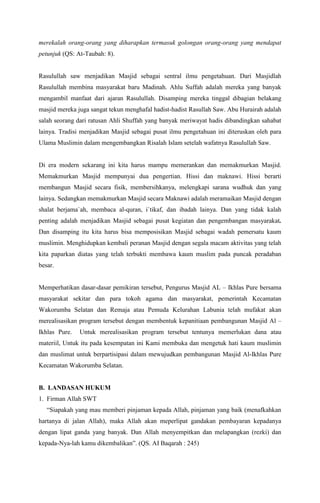 Proposal masjid al ikhlas labunia kec. wakorsel | DOCX