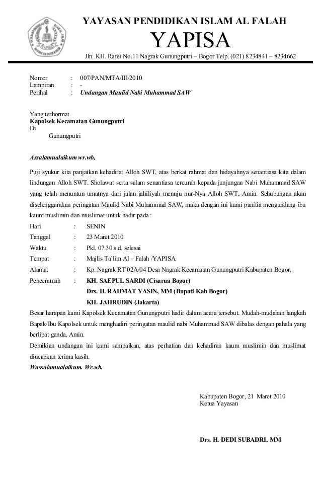 Proposal maulid nabi