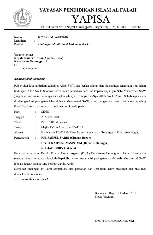 Proposal Maulid