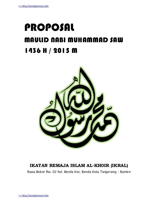 Proposal Maulid Nabi 1436 H - 2015