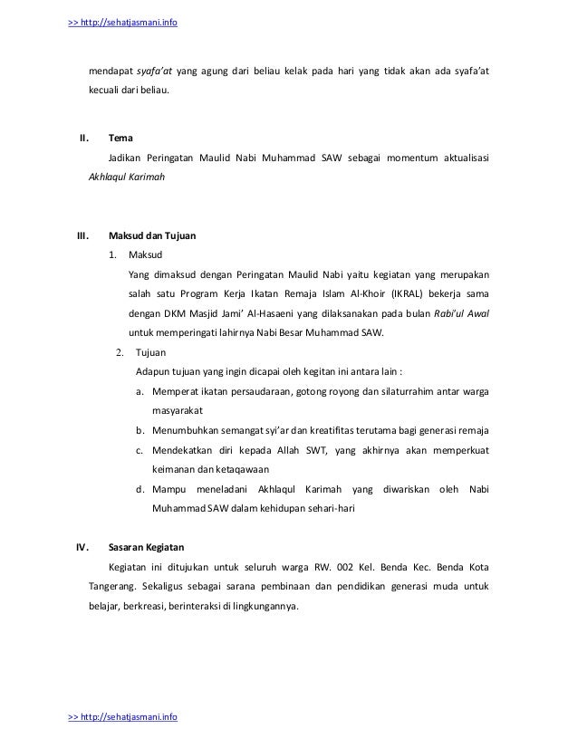 Proposal Maulid Nabi 1436 H - 2015