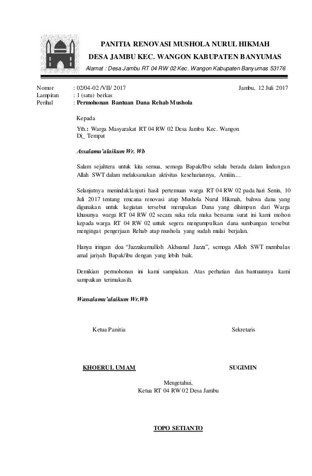 Sandy Proposal Mushola Jambu