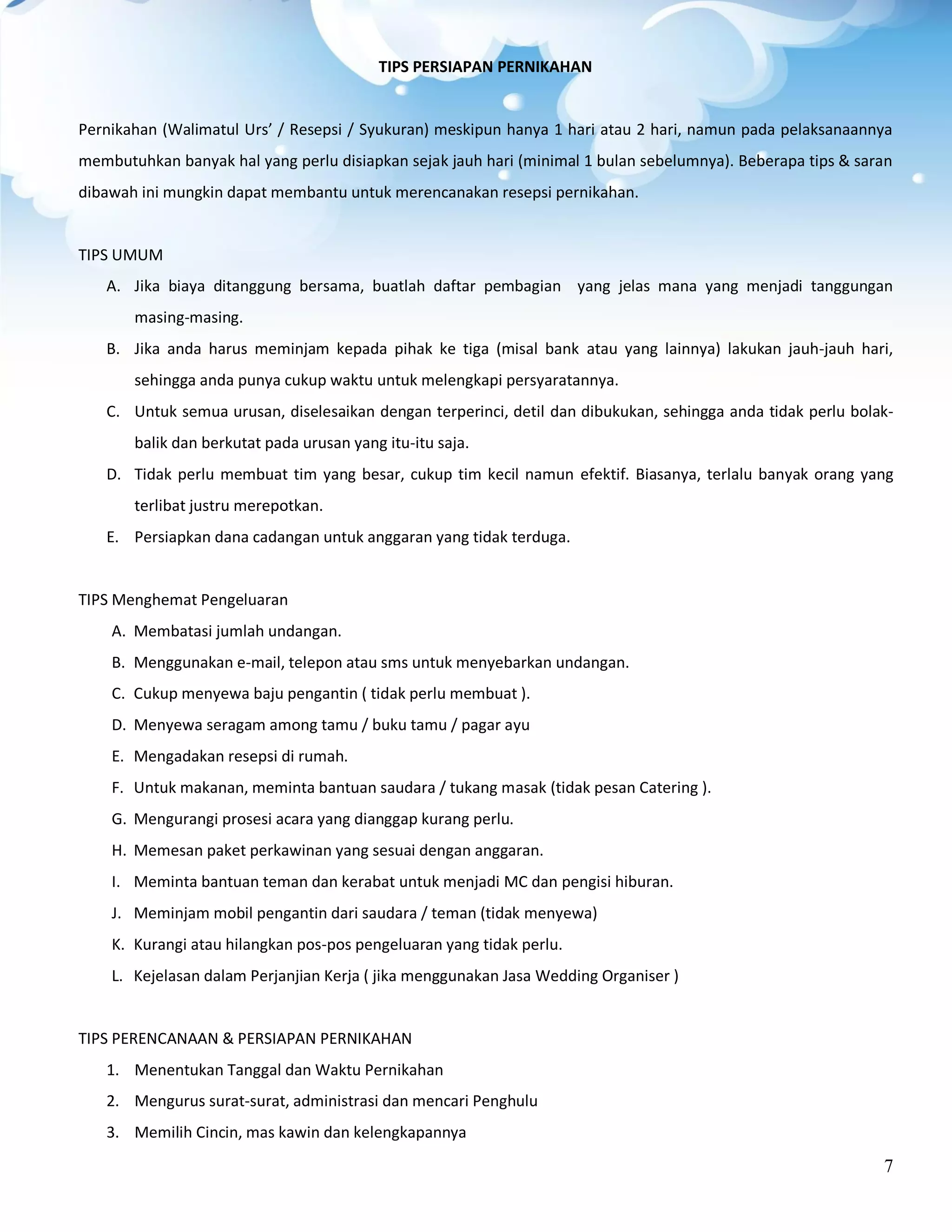 Proposal Nikah Tips Merencanakan Pernikahan Pdf