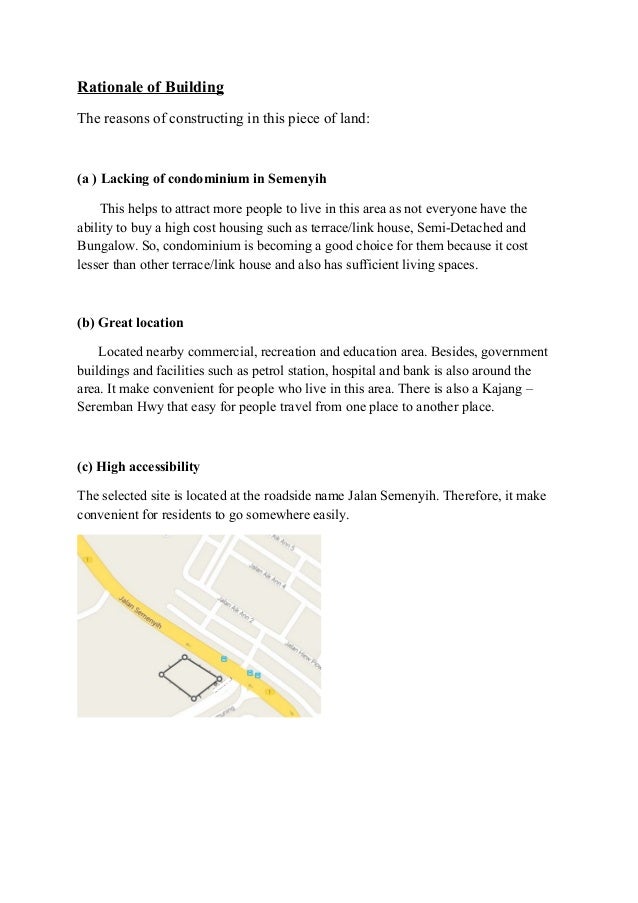 Proposal of residential area