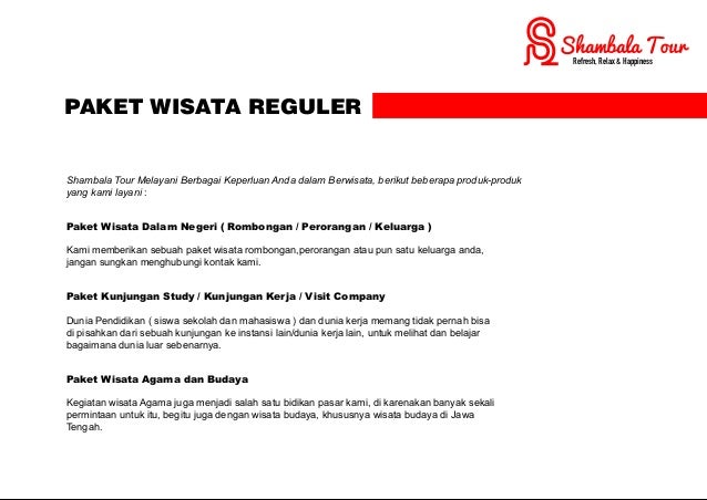 Contoh Proposal Penawaran Paket Wisata Pdf Berbagi Contoh Proposal