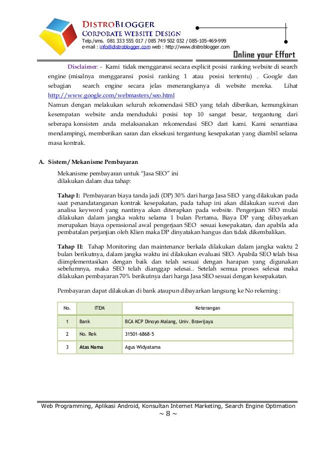 Jasa Seo Malang