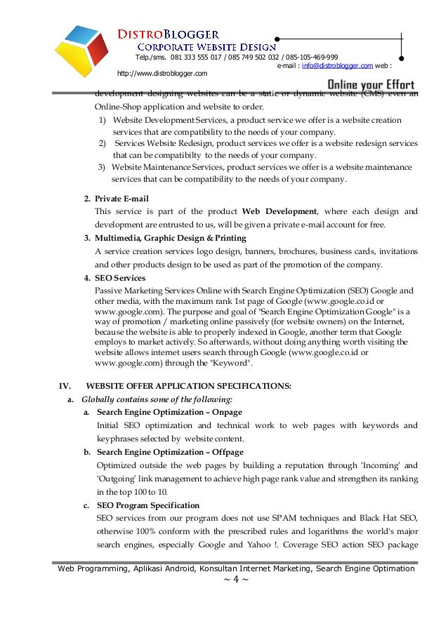 Proposal pembuatan seo