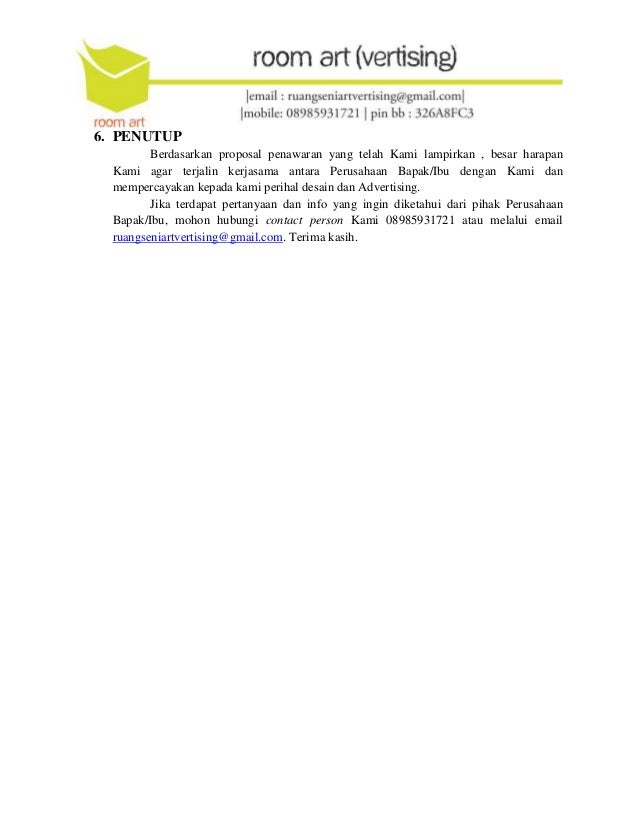 Proposal penawaran jasa advertising