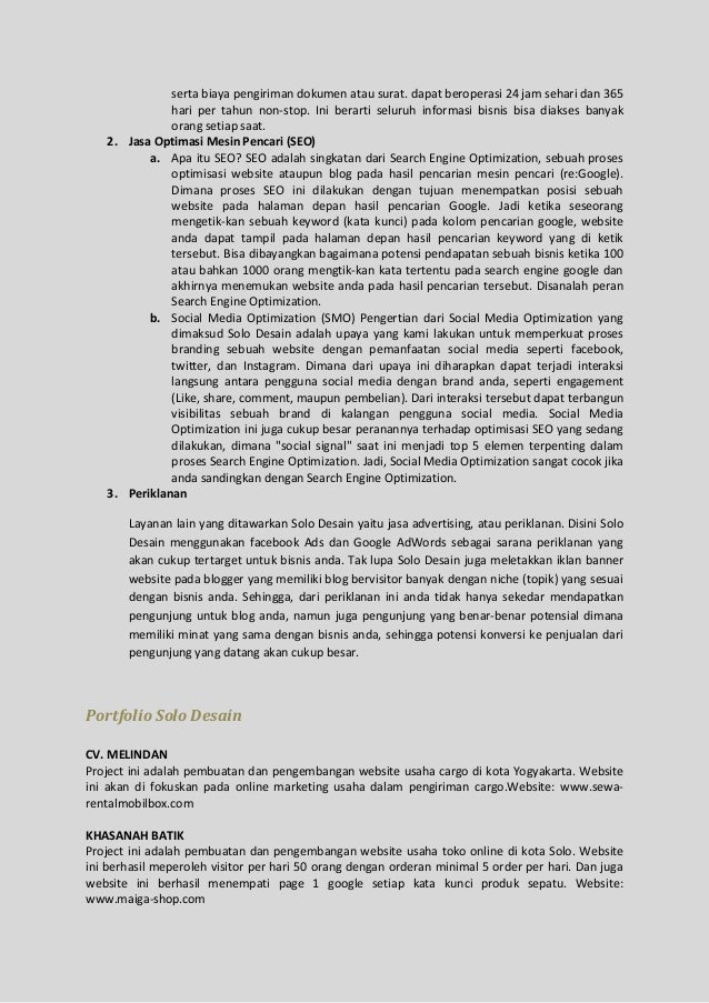 Bisnis Digital Indonesia Proposal Bisnis Digital Marketing