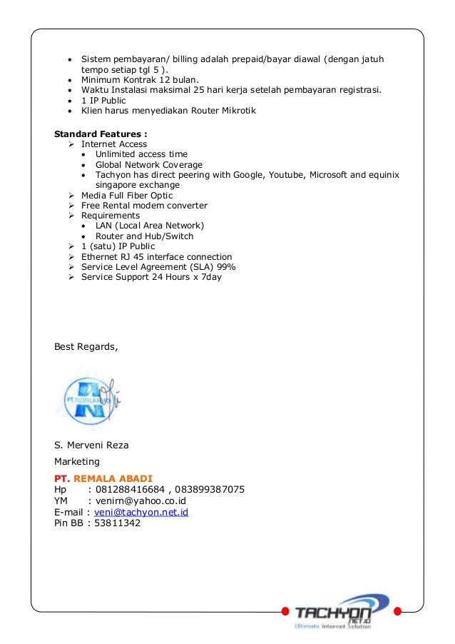 Proposal Penawaran Koneksi Internet Fo Dan Wireless Pt Remala Abadi Proposal Penawaran Koneksi Internet Fo Dan Wireless Pt Remala Abadi