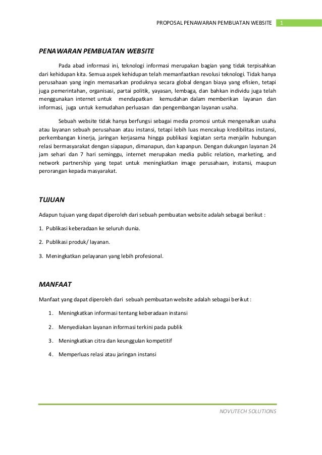 Proposal Penawaran Pembuatan Website 2014