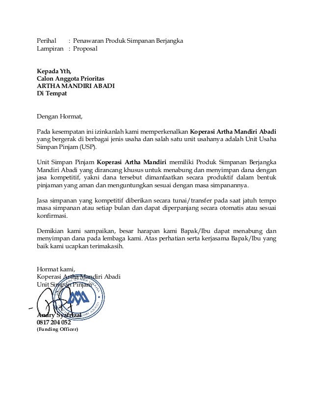 33 Contoh Proposal Kerjasama Dengan Bank Info Dana Tunai 33 Contoh Proposal Kerjasama Dengan Bank Info Dana Tunai