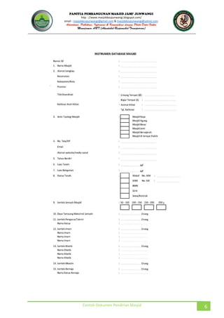 JUNWANGI
http : //www.masjiddesajunwangi.blogspot.com/
email : masjiddesajunwangi@gmail.com & masjiddesajunwangi@yahoo.com
Contoh Dokumen Pendirian Masjid 6
 