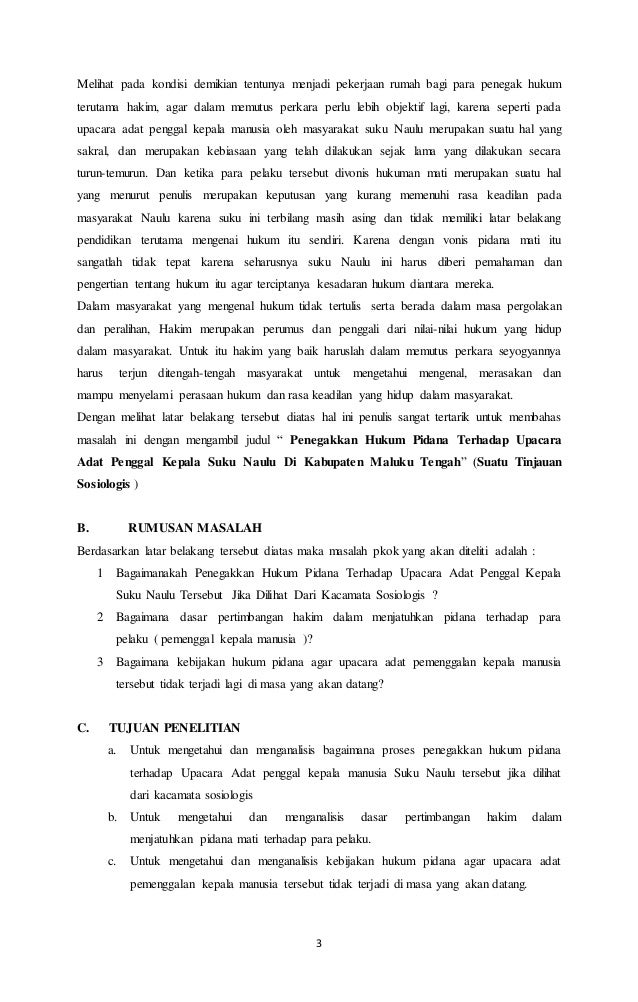 Contoh proposal hukum pidana