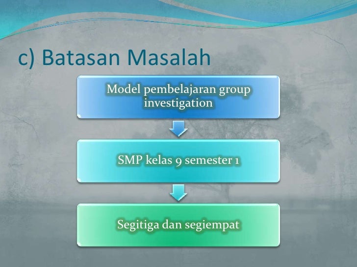 Proposal penelitian Group investigation