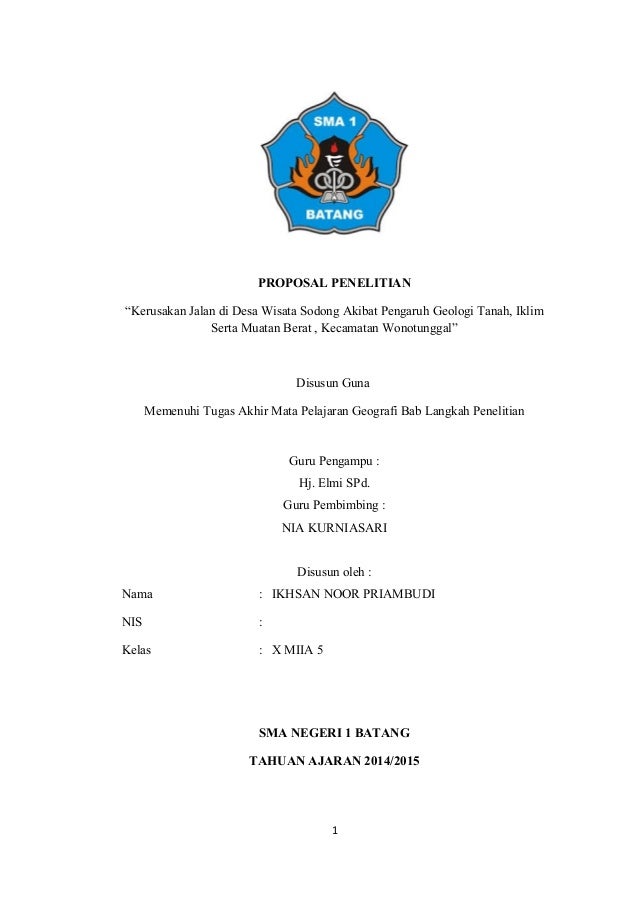 Contoh Proposal Skripsi Objek Wisata Kuala
